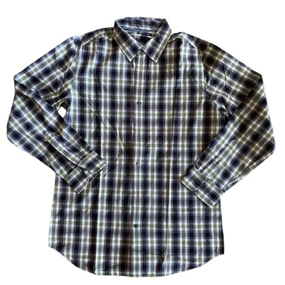 Gap Men's Plaid Shirt - grey and Green
